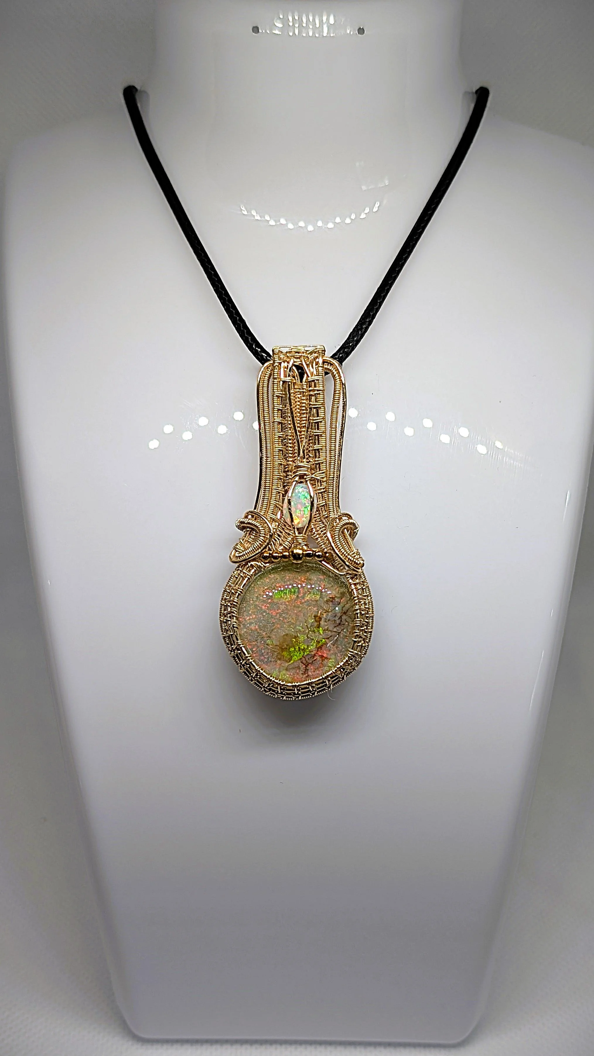 Double Opal Pendant! Monarch Opal and Ethiopian Opal