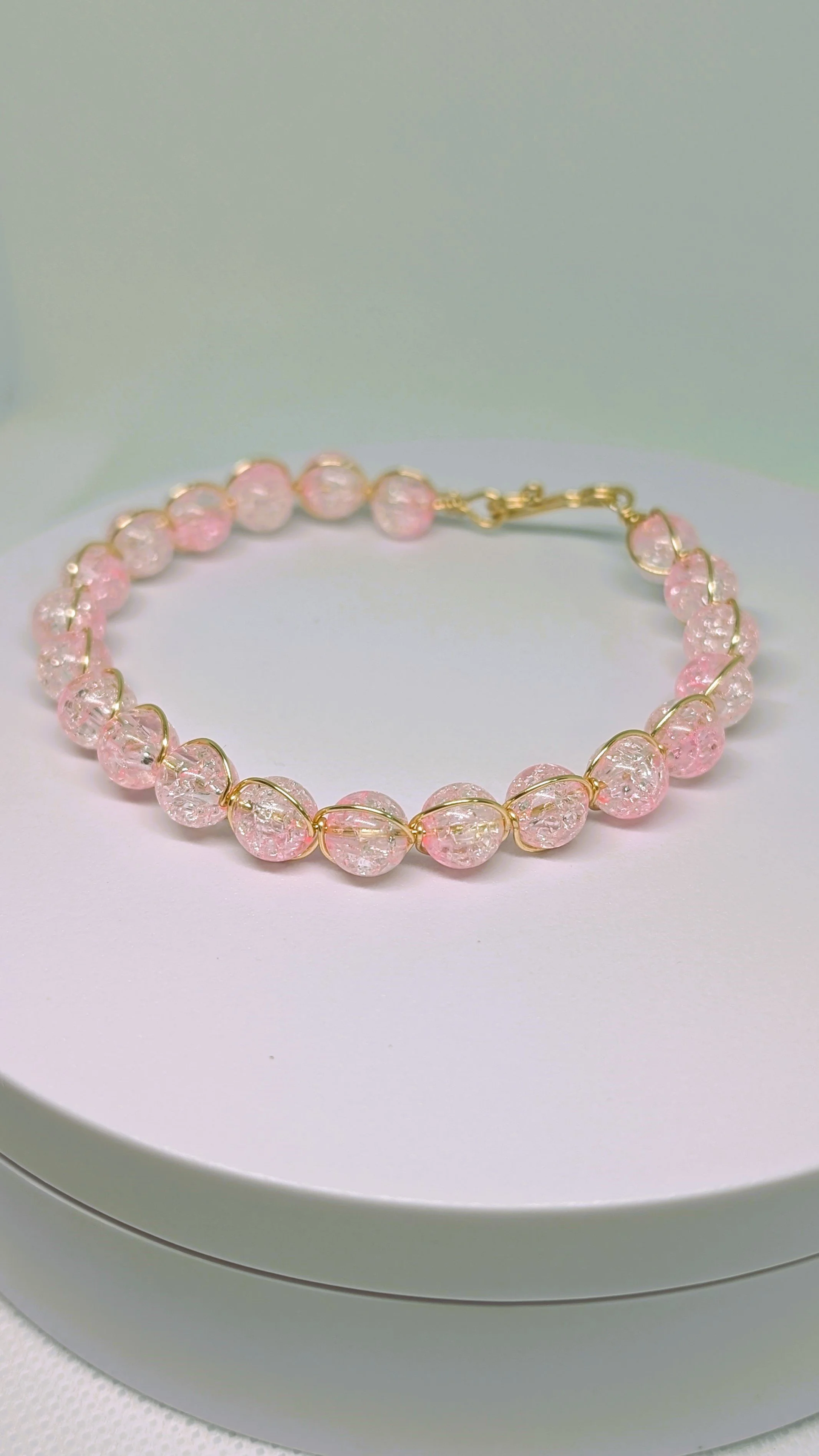 Rose Quartz Bracelet - Faux Beads