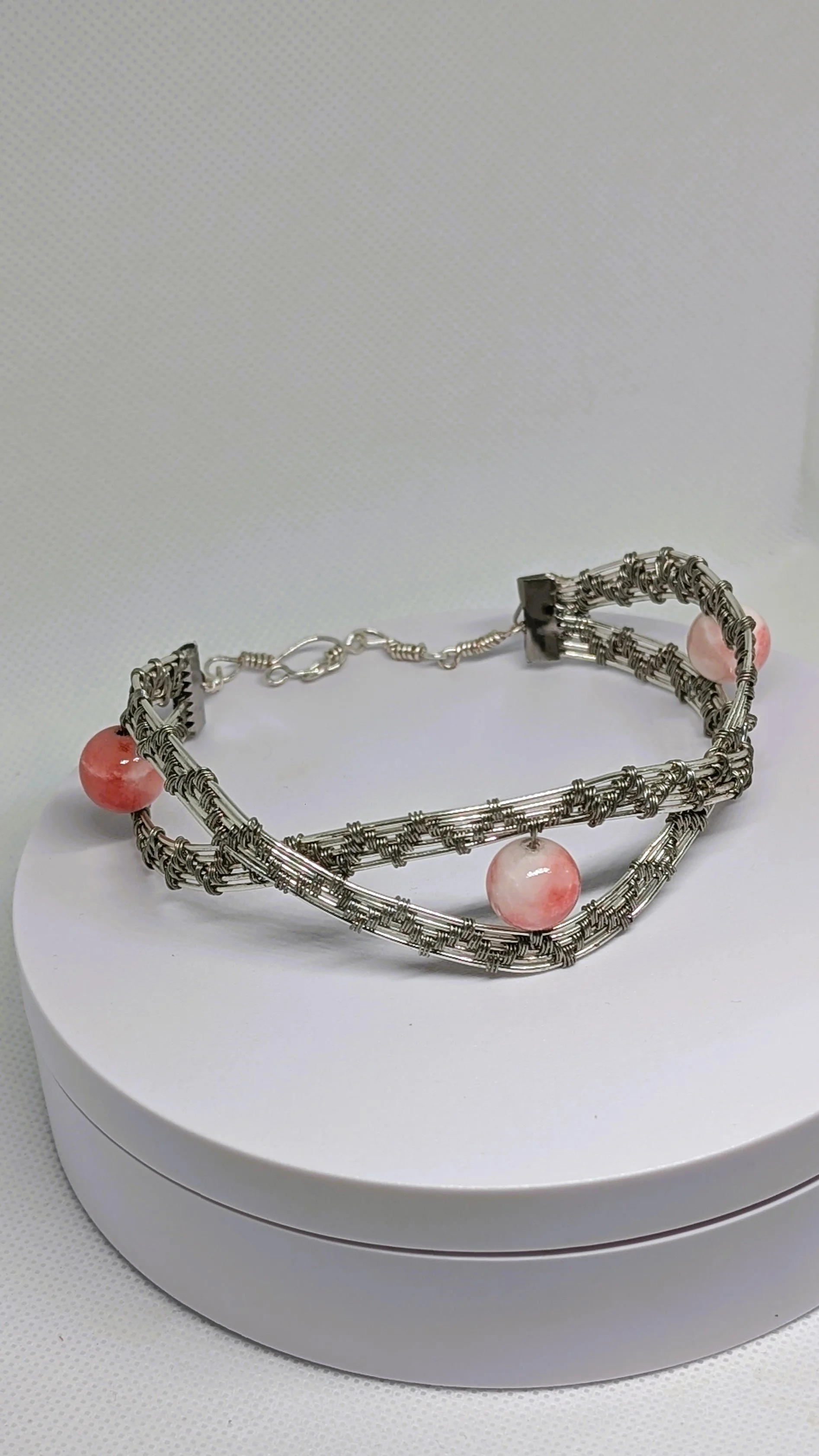 Stainless Steel and Silver Cuff Bracelet